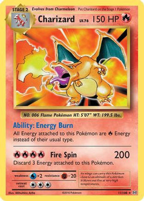 Charizard 11 108 Evolutions Reverse Holofoil