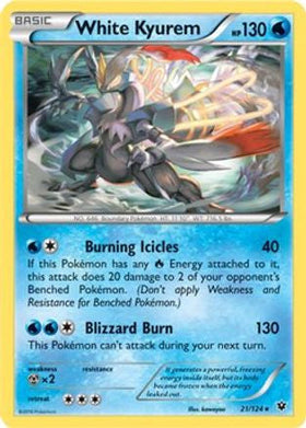 White Kyurem 21 124 Xy Fates Collide 21 Deck Exclusives