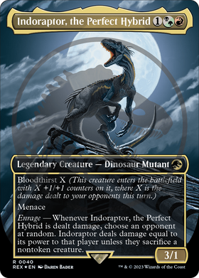 Indoraptor, the Perfect Hybrid (REX-040) - Jurassic World Collection (Borderless) Foil