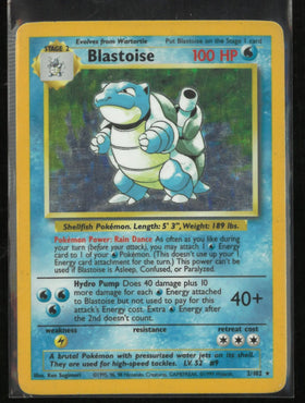 1999 Pokemon Base Set Blastoise Holo Rare 2/102 LP