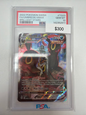 Pokemon Umbreon Vmax TG23/TG30 PSA 10