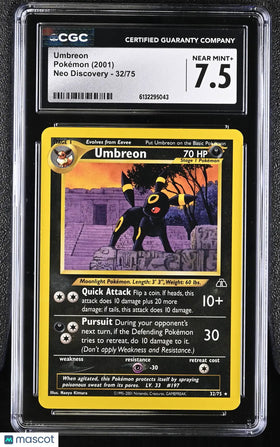 2001 Pokemon Neo Discovery Umbreon CGC 7.5 #32/75
