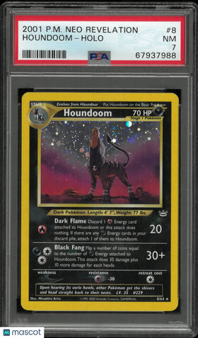 2001 Pokemon Neo Revelation Houndoom Holo 8/64 PSA 7