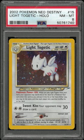 2002 Pokemon Neo Destiny Light Togetic Holo PSA 8 #15
