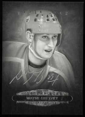 2014-15 Upper Deck Masterpieces Wayne Gretzky Black White Portraits Auto