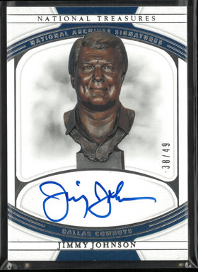 2021 Panini National Treasure National Archives Jimmy Johnson Autograph Auto /49
