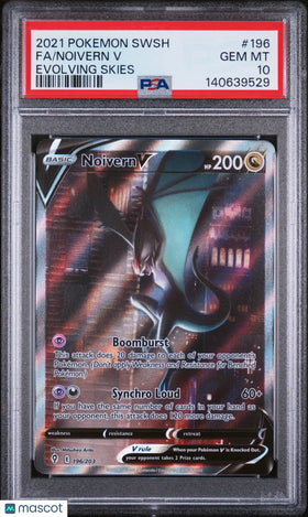 2021 Pokemon Evolving Skies Alternate Full Art Noivern V 196/203 PSA 10
