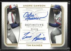 2023 Topps Definitive Collection Dual Autograph Andre Dawson/Time Raines Auto/35