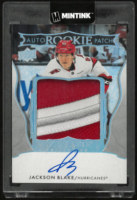 2024-25 Upper Deck Exquisite Collection Rookie Auto Patch RC Jackson Blake /53