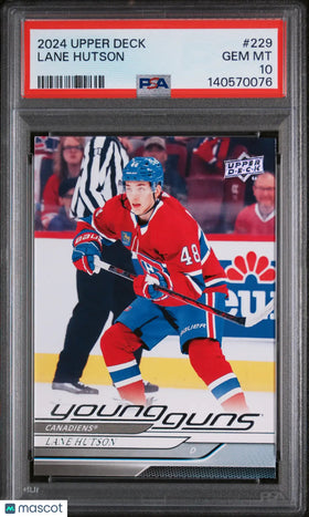 2024 Upper Deck Series 1 Young Guns Rookie Lane Hutson RC PSA 10