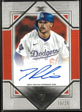 2025 Topps Definitive Collection Baseball Definitive Rookie Auto Dalton Rushing /25