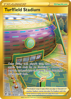 Turffield Stadium 234 203 Evolving Skies Holofoil