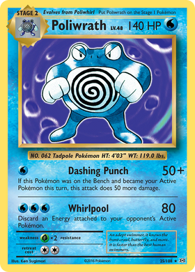 Poliwrath 25 108 Evolutions Holofoil