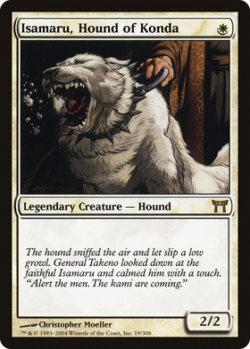 Isamaru, Hound of Konda (CHK-019) - Champions of Kamigawa Foil