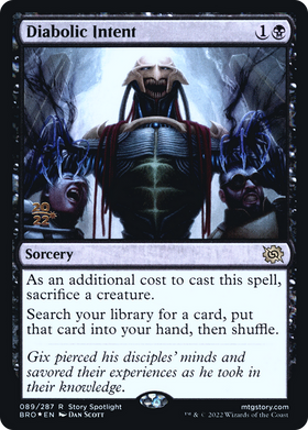 Diabolic Intent (PRE-89S) - The Brothers' War Promos Foil