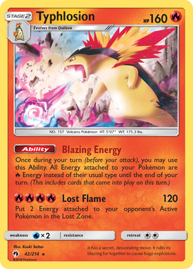 Typhlosion 42 214 Lost Thunder Reverse Holofoil