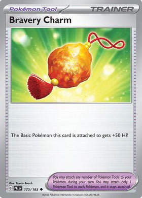 Bravery Charm 173 Sv02 Paldea Evolved Reverse Holofoil