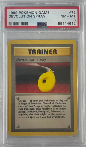 1999 POKEMON GAME DEVOLUTION SPRAY #72 PSA 8