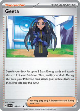 Geeta 188 Sv03 Obsidian Flames Holofoil