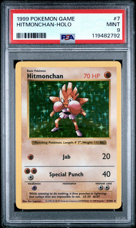 Hitmonchan Base Set Shadowless Holo PSA 9 1999 Pokemon #7 PSA MISLABEL
