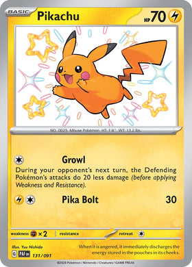 Pikachu - 131/091 - 131/091 - (SV: Paldean Fates)