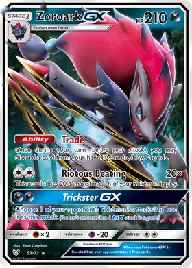 Zoroark Gx 53 73 Shining Legends Holofoil