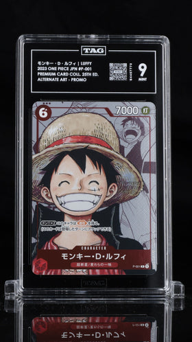 TAG 9 MINT One Piece 2023 Monkey D. Luffy P-001 Collection 25th Anniversary