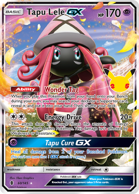 Tapu Lele Gx 60 25 Celebrations Classic Collection Holofoil