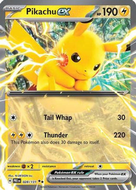 Pikachu Ex 028 131 28 Sv Prismatic Evolutions Holofoil
