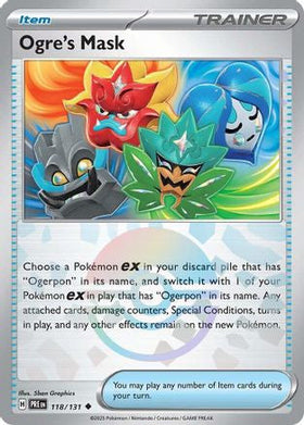 Ogre's Mask Poke Ball Pattern 118 Sv Prismatic Evolutions Holofoil