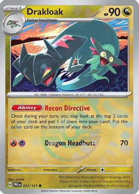 Drakloak Master Ball Pattern 72 Sv Prismatic Evolutions Holofoil