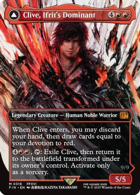 Clive, Ifrit's Dominant (Borderless) (0318) (FIN-318) - FINAL FANTASY Foil