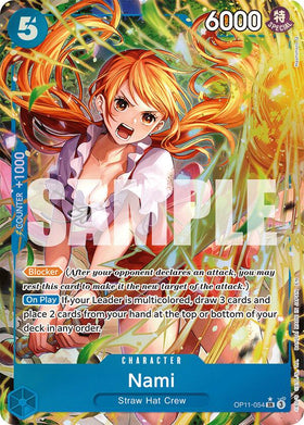 Nami (054) (Alternate Art) - OP11-054 - (A Fist of Divine Speed)