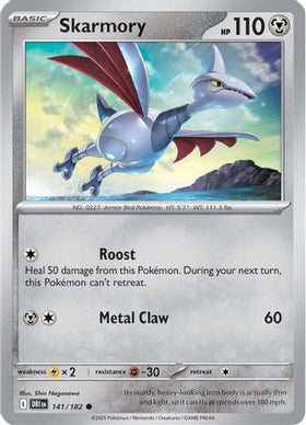 Skarmory 141 Sv10 Destined Rivals Reverse Holofoil