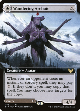 Wandering Archaic // Explore the Vastlands (STX-286) - Strixhaven: School of Mages: (Extended Art) Foil