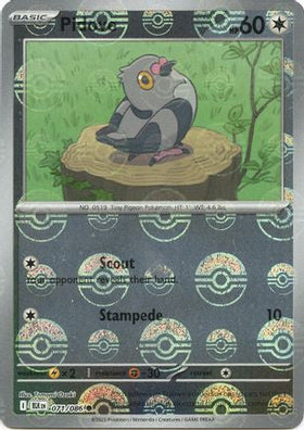 Pidove Poke Ball Pattern 71 Sv Black Bolt Holofoil