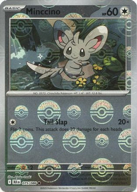 Minccino Poke Ball Pattern 75 Sv Black Bolt Holofoil