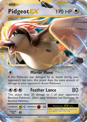 Pidgeot Ex 64 108 Evolutions Holofoil