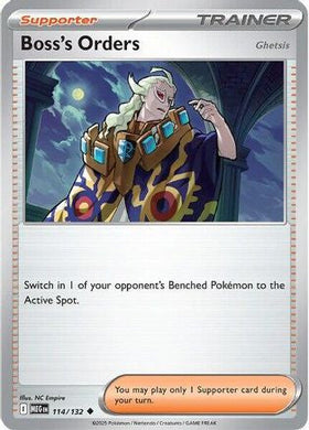 Boss's Orders Ghetsis 114 Me01 Mega Evolution Reverse Holofoil