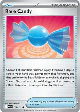 Rare Candy 125 132 125 Me01 Mega Evolution Reverse Holofoil