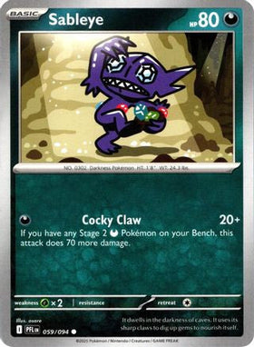 Sableye 59 Me02 Phantasmal Flames Reverse Holofoil