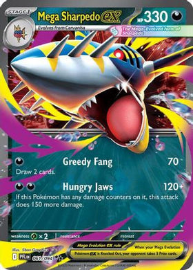 Mega Sharpedo Ex 061 094 61 Me02 Phantasmal Flames Holofoil