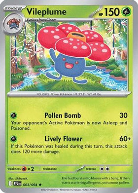 Vileplume 3 Me02 Phantasmal Flames Reverse Holofoil