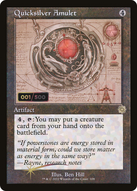 Quicksilver Amulet (BRR-108Z) - The Brothers' War Retro Artifacts Foil