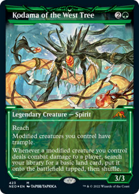 Kodama of the West Tree (NEO-423) - Kamigawa: Neon Dynasty: (Showcase) Etched Foil