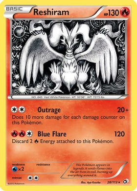 Reshiram (28/113) - Legendary Treasures Holofoil