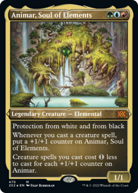 Animar, Soul of Elements (2X2-470) - Double Masters 2022 Etched Foil