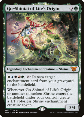 Go-Shintai of Life's Origin (NEC-037) - Neon Dynasty Commander: (enchantment) Foil