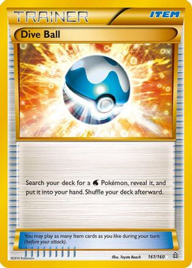 Dive Ball (Secret Rare) (161/160) - XY Primal Clash Holofoil