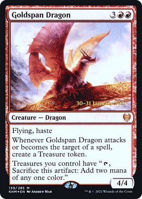 Goldspan Dragon (PRE-139S) - Kaldheim Promos Foil